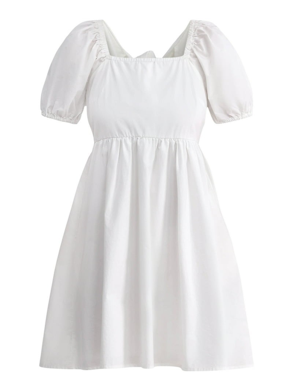 Classic White Puff Sleeve Midi Dress - Size XXXL